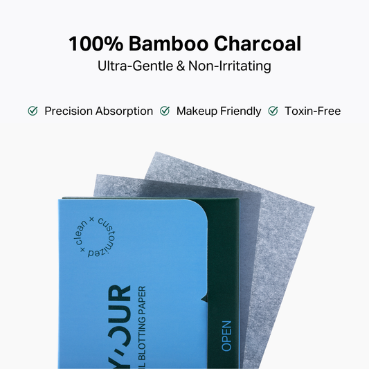 Natural Bamboo Charcoal Oil Absorbing Papers (250 Count, 5 Packs)